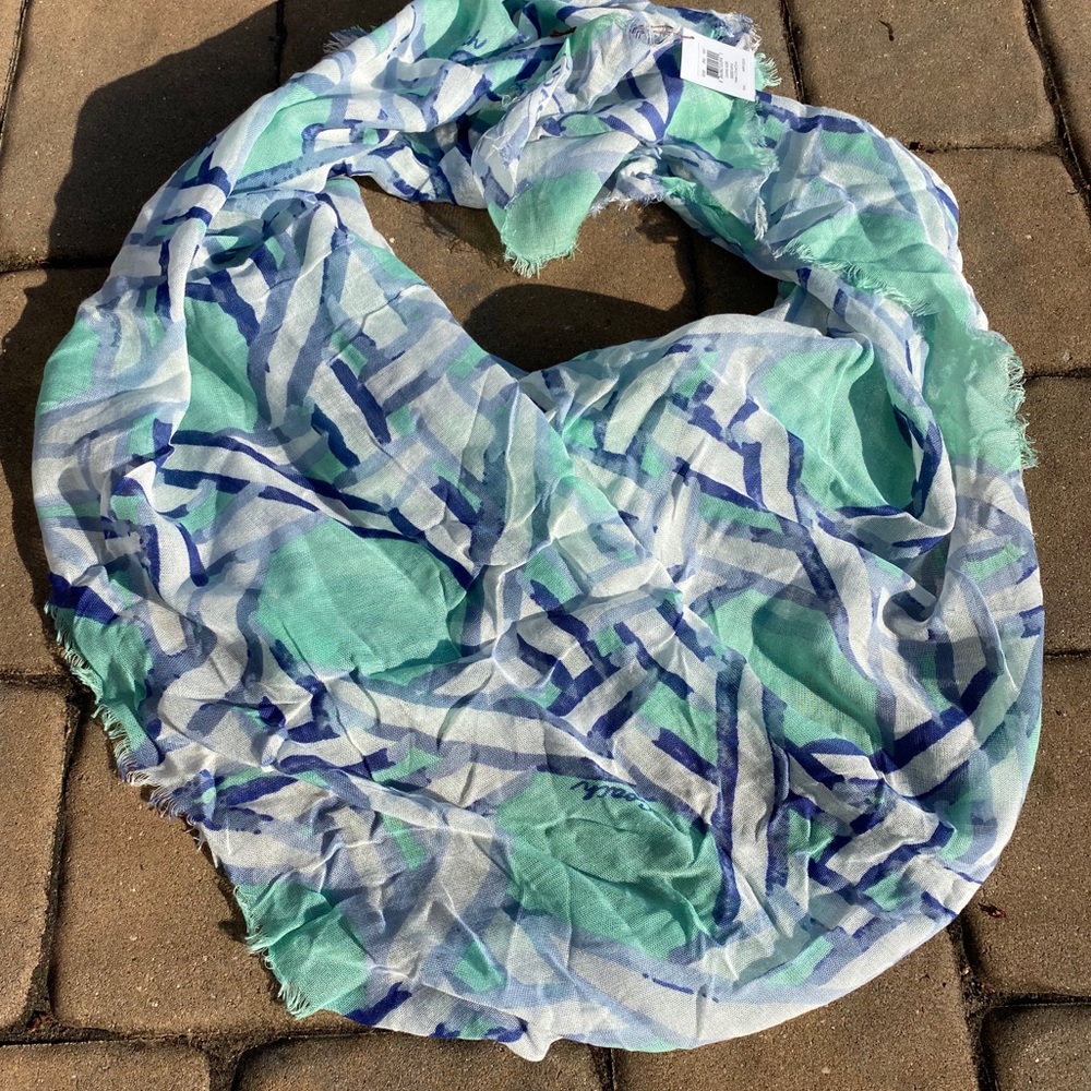 NWT Mint Green Coach Square Scarf - Picture 4 of 5
